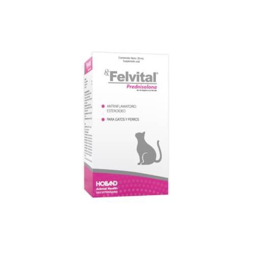 Rx Felvital Prednisolona cajilla con envase de 30 mL