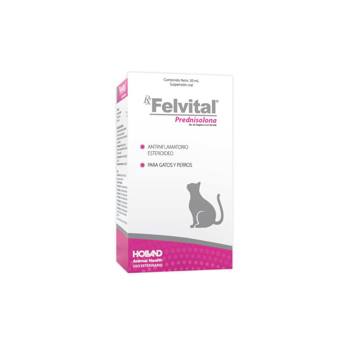 Rx Felvital Prednisolona cajilla con envase de 30 mL