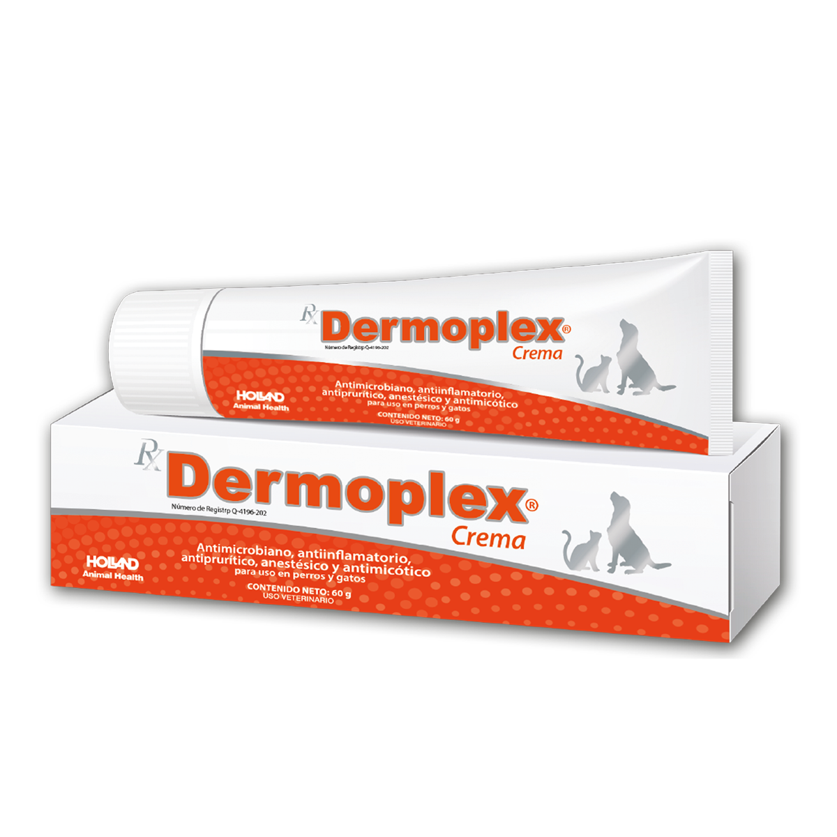 Antimicrobiano, antiinflamatorio, antiprurítico, anestésico y antibiótico para uso en perros y gatos.