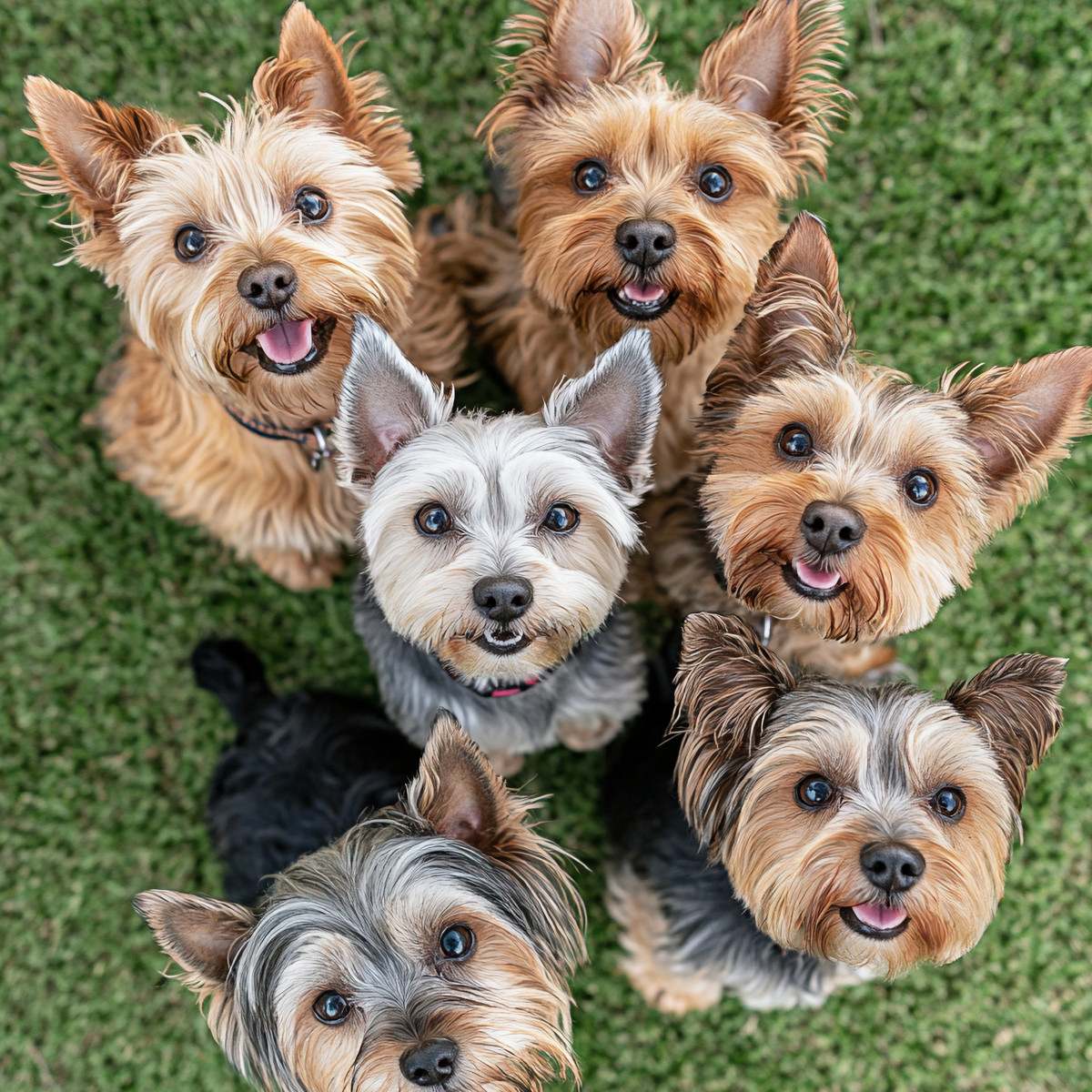 Perritos diferentes edades
